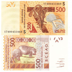 Statele Africii de Vest ( Guineea Bissau ) 500 Franci 2017 UNC