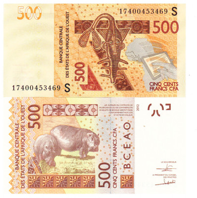 Statele Africii de Vest ( Guineea Bissau ) 500 Franci 2017 UNC foto