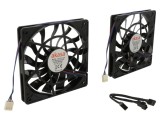 Ventilator axial 12V 120x120x15mm negru