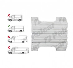 Podea MERCEDES SPRINTER, 2006-06.2018, VW CRAFTER (2E), 12.2005-04.2017, model spatiu incarcare L=3265mm, Standard 3265mm, otel galvanizat; suprafata foto