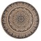 Suport Farfurii Vinil, Model Mandala, Rotund, Diametru 38 cm, Bej/Negru