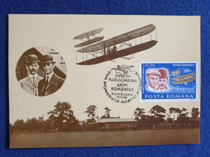 Aviatie - ARIPI ROMANESTI avion Ziua Pionierilor aviatie mondiale Wilbur WRIGHT