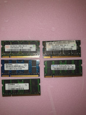 lot 5 placute ram pentru laptop - DDR2 de 2 Gb fiecare foto