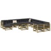 Gossi set canapea de gradina, 12 piese, lemn de pin tratat