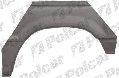 Segment reparatie aripa spate MITSUBISHI PAJERO/MONTERO (V20), 01.1992-12.1995, model cu 3 usi, partea dreapta, metal galvanizat, foto
