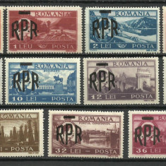 ROMANIA 1948 SERII MIHAI I VEDERI SUPRATIPAR R .P . R . -- MNH