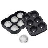 Forma pentru Gheata, Cyrax, 6 Forme Sferice, din Silicon, 17 x 12 x 6 cm, Negru