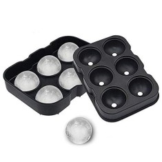 Forma pentru Gheata, Cyrax, 6 Forme Sferice, din Silicon, 17 x 12 x 6 cm, Negru