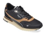 Pantofi sport PEPE JEANS negri, MS40047, din piele ecologica