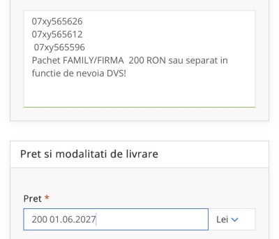 Cartele numere usoare consecutive foto
