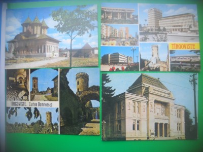 HOPCT LOT 3354 -4 CARTI POSTALE-TARGOVISTE -JUD -DAMBOVITA-NECIRCULATE foto