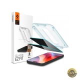 Folie de protectie Ecran Privacy Spigen EZ FIT pentru Apple iPhone 16 Pro Max Sticla Securizata Full Glue 2.5D AGL07908
