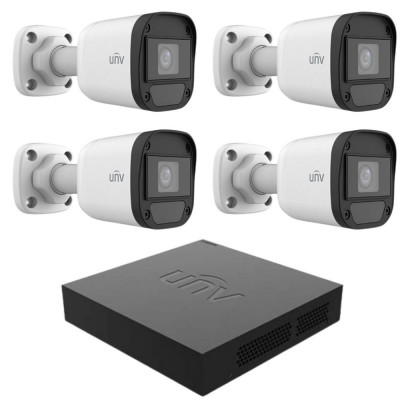 Kit supraveghere Uniview 4 camere 2MP IR 20m XVR 4 canale 2MP + 2 canale IP 6MP SafetyGuard Surveillance foto