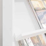 vidaXL Raft pentru reviste cu raft Alb 70 x 41 x 126 cm Lemn compozit 899527