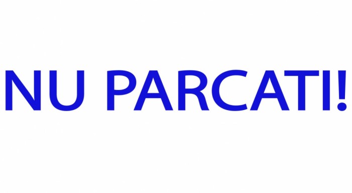Sticker Indicator Nu Parcati - 100x15 cm