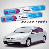 Cumpara ieftin Ștergătoare Citro&euml;n C5 Gen 2 (RC) Hatchback 2004-2008 | Set Față Flat Premium &ndash; TeamCar&reg;
