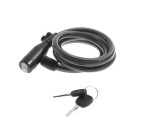 Antifurt Bicicleta Negru, Cablu Otel 8x1500mm, Protectie Sporita