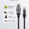 Cablu LAN Ethernet USB-A 3.0 la RJ45 1.5m CAT6 Gbit/s negru Goobay 70497