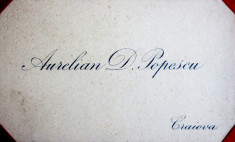 CARTE DE VIZITA AURELIAN D. POPESCU foto