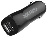 Incarcator Auto, Grixx Optimum - 2 X Usb 3.1a - Alb