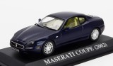 Macheta metalica Maserati Coupe 2002 1:43 cu vitrina Albastru