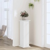 vidaXL Suport plante alb din lemn prelucrat 33x33x100 cm, design modern, stabil, pentru ghivece si decoratiuni