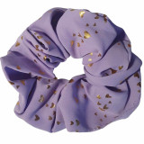 Elastic de par tip scrunchie, textil cu imprimeu, mov, Oem