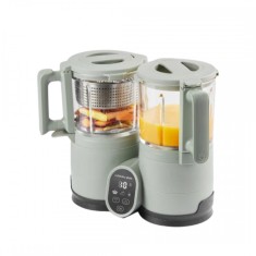 Babymoov - Robot multifunctional Nutribaby Glass 4 in 1 din sticla si otel inoxidabil Celadon Green