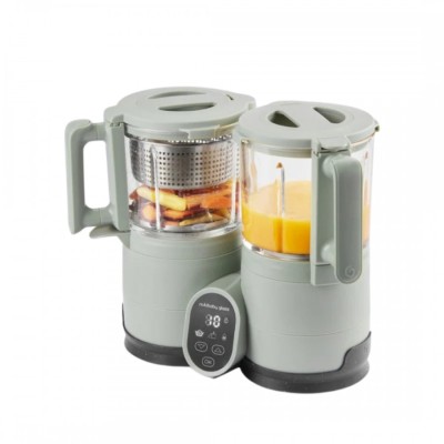 Babymoov - Robot multifunctional Nutribaby Glass 4 in 1 din sticla si otel inoxidabil Celadon Green foto