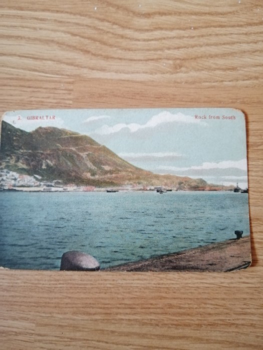 postcard Gibraltar - rock from south