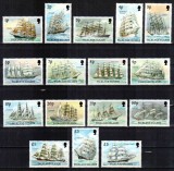 Falkland 1989 1990, Mi #488-502 + 517**, navigatie. corabii, MNH! Cota 110 &euro;!