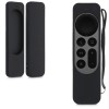 Husa Silicon Negru Kwmobile pentru Apple TV 4K 2021 (Gen. 2) - Protectie Telecomanda Anti-Alunecare, Anti-Zgarieturi