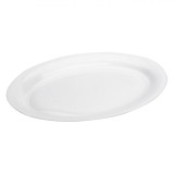 Platou Plastic Oval, 40x27.5x3 cm, Transparent, Potrivit pentru Mașina de Spălat Vase și Cuptorul cu Microunde, Oem