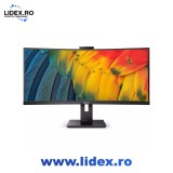 Monitor Curbat Philips VA 34" W, QHD, 100Hz, DisplayPort, 34B1U5600CH/00, Negru