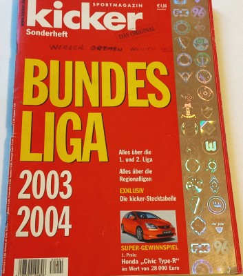 Revista fotbal - KICKER - BUNDESLIGA 2003-2004 foto