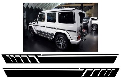 Stickere Laterale Negru Mat compatibil cu Mercedes G-Class W463 (1989-2017) STICKERW463MB foto