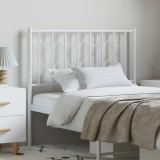 VidaXL Tăblie de pat metalică, alb, 100 cm