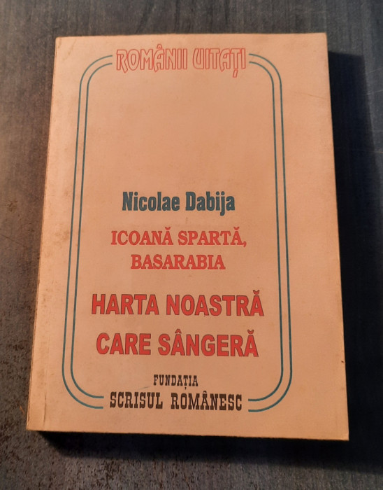 Icoana sparta Basarabia harta noastra care sangereaza Nicolae Dabija