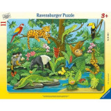 Puzzle Tip Rama Animale In Jungla, 11 Piese, Ravensburger