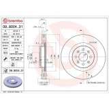 Set disc frana Fiat Grande Punto 07.07-06.10, Punto Evo 07.08-02.12, Punto 03.12-, Fata, 305X28mm, ventilat, BREMBO