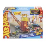 HOT WHEELS CITY SET DE JOACA SUPER STATIE DE POMPIERI CU MASINUTA INCLUSA