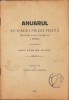 Anuar Scoala Mixta Vadu Rascov, Soroca 1921-1922, I. Balaban - Carte Istorie, Document Istoric