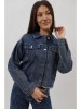 Geaca Dama Denim Relaxed Fit CHANGE OFF Marquise, Talie Unica XS-M, Bumbac Vascoza Poliester, Franjuri, Model Geometric, Casual Elegant 2024
