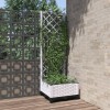 VidaXL Jardinieră de grădină cu spalier, alb, 40x40x121,5 cm, PP 153279