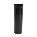 Burlan evacuare fum, tabla emailata, D 130 mm, L 500 mm, negru lucios