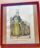 G28-Grafica Franta anii 1800- Jeune Fille de Vilers Bocage.