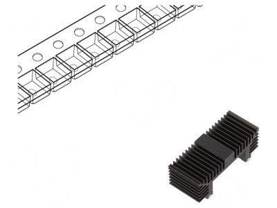 Radiator Extrudat Negru 12.7x31.1x11.7mm foto