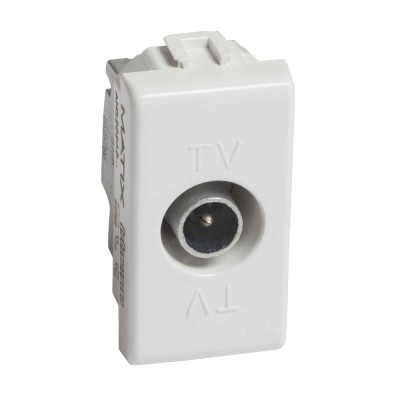 Priza TV capat Matix SAM5202DE, modulara - 1 m, alba foto