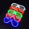 Ochelari Shutter LED, model aviator, 3 moduri iluminare, diverse culori - Alb