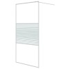 Perete de dus walk-in, alb, 100x195 cm, sticla ESG transparenta